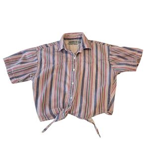 Vintage Striped Multicolor Shirt Small